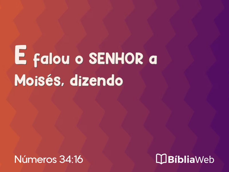 Números 34:16 em imagem para compartilhar