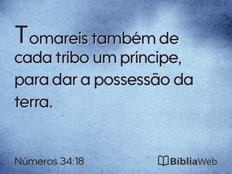 Números 34:18 em imagem para compartilhar