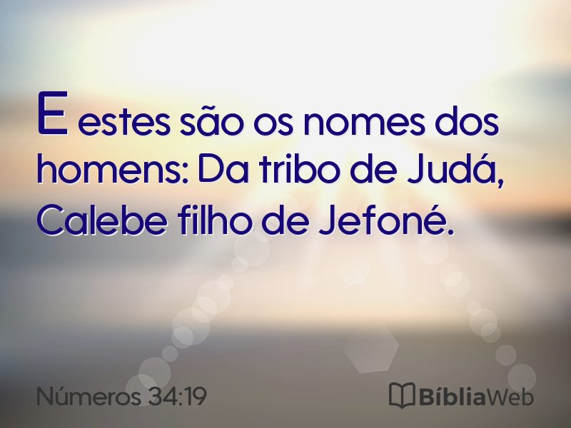 Números 34:19 em imagem para compartilhar