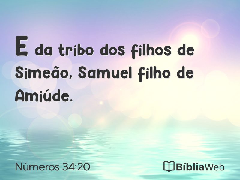 Números 34:20 em imagem para compartilhar