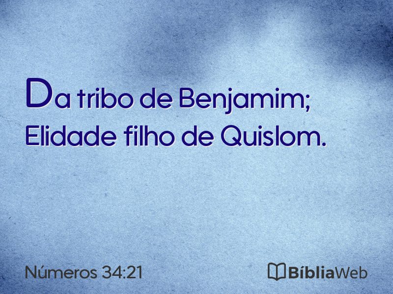 Números 34:21 em imagem para compartilhar