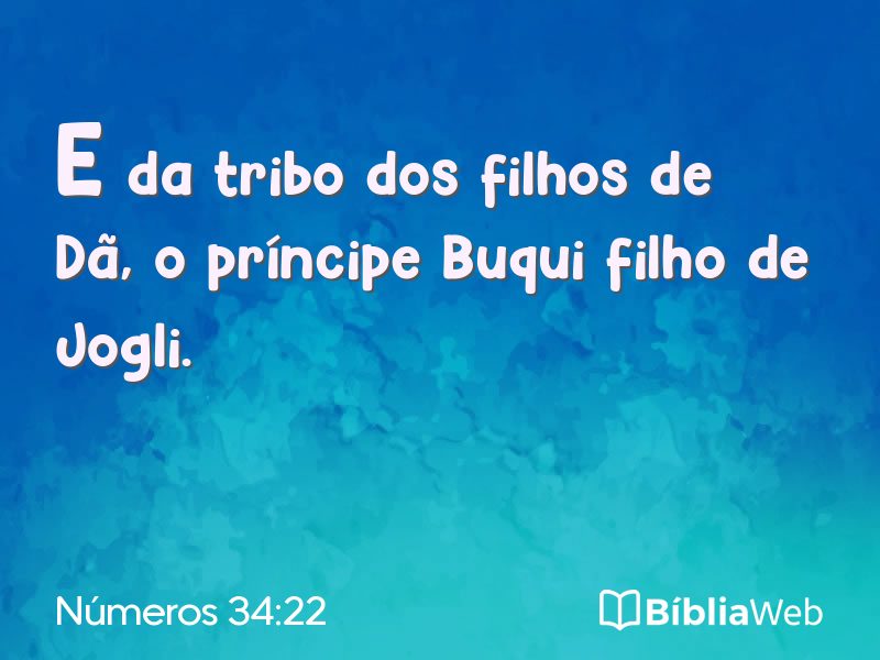 Números 34:22 em imagem para compartilhar