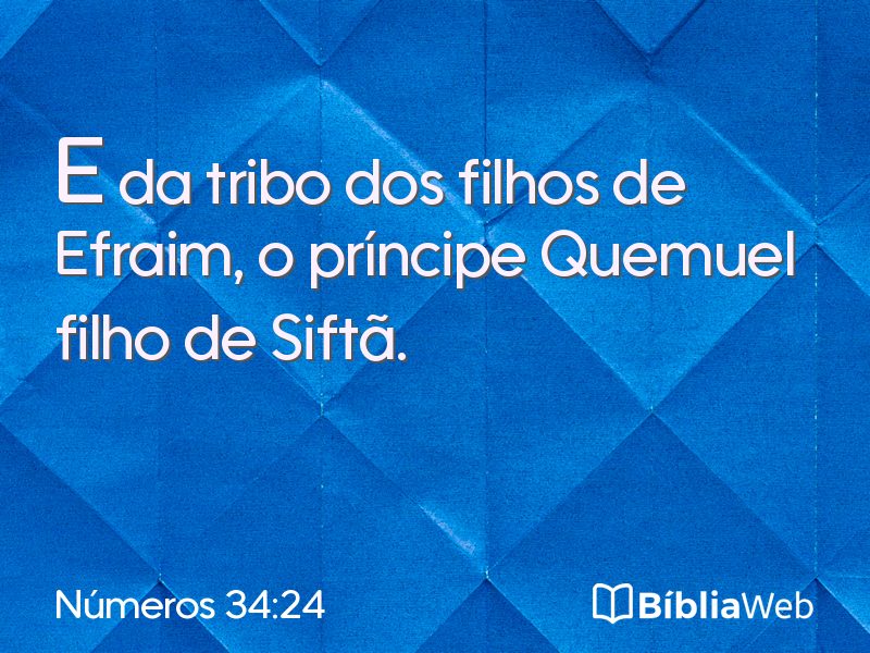 Números 34:24 em imagem para compartilhar