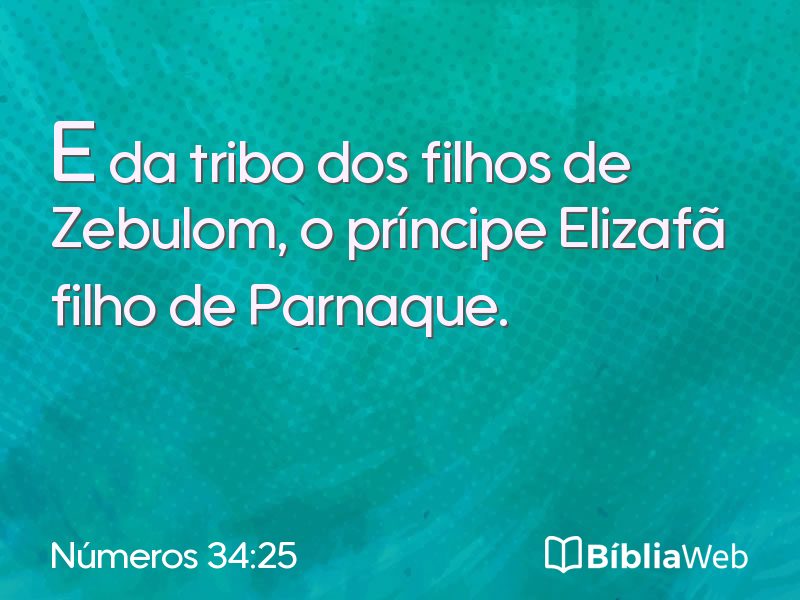 Números 34:25 em imagem para compartilhar