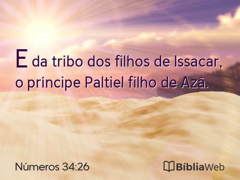Números 34:26 em imagem para compartilhar