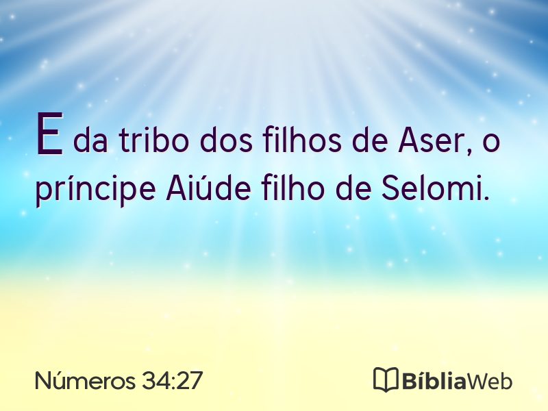 Números 34:27 em imagem para compartilhar