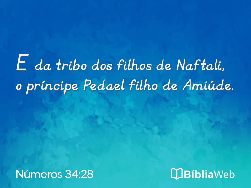 Números 34:28 em imagem para compartilhar