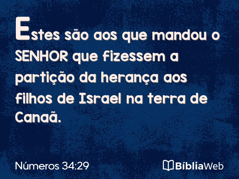 Números 34:29 em imagem para compartilhar