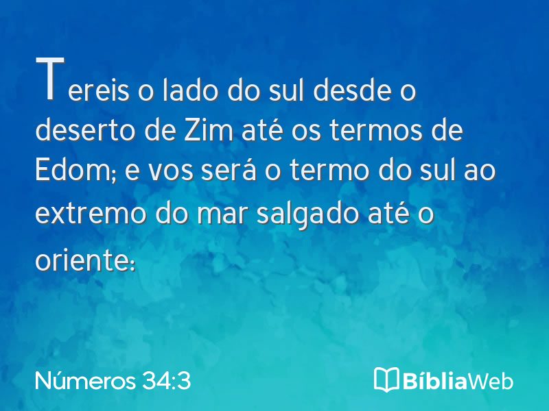 Números 34:3 em imagem para compartilhar