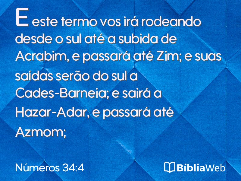 Números 34:4 em imagem para compartilhar