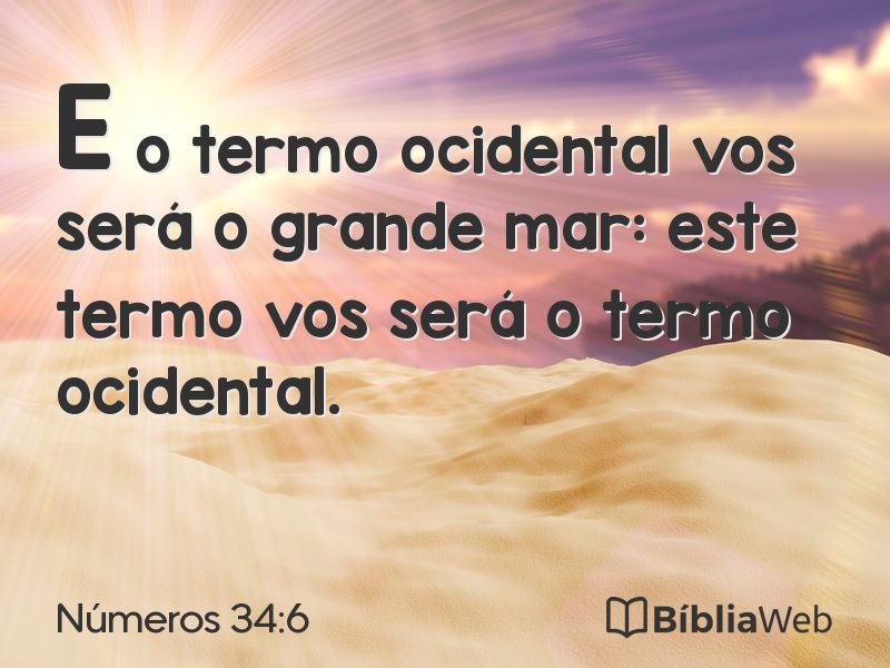 Números 34:6 em imagem para compartilhar