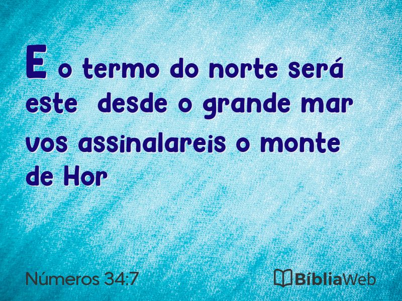 Números 34:7 em imagem para compartilhar