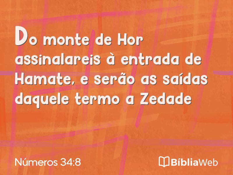 Números 34:8 em imagem para compartilhar