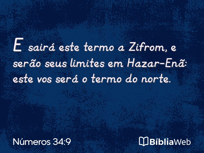 Números 34:9 em imagem para compartilhar