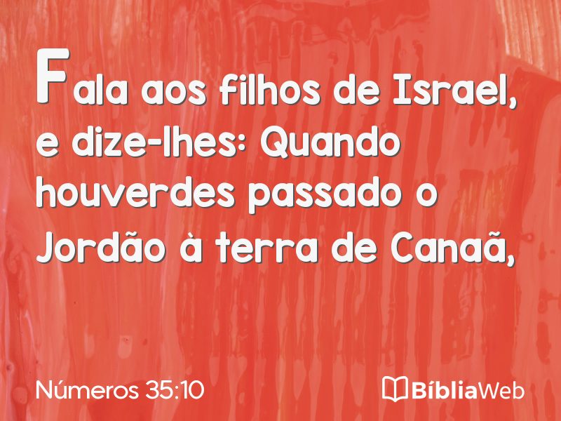 Números 35:10 em imagem para compartilhar
