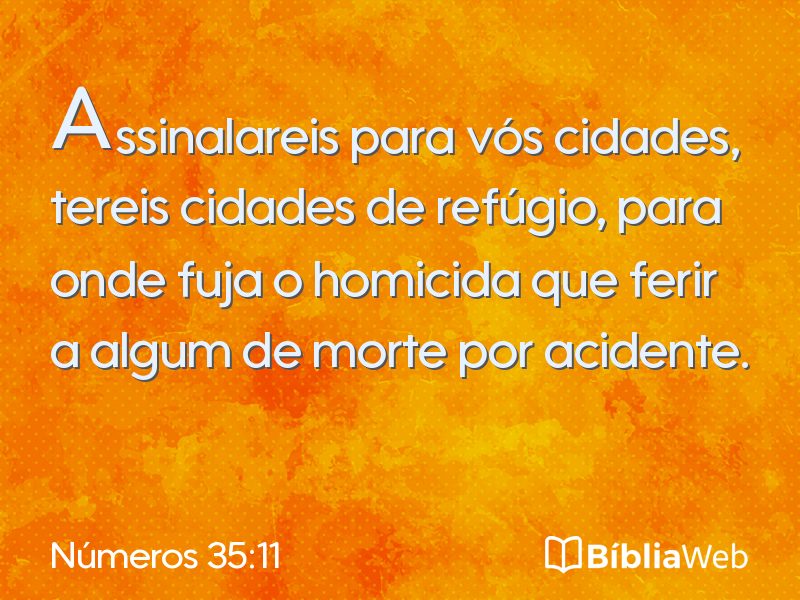 Números 35:11 em imagem para compartilhar