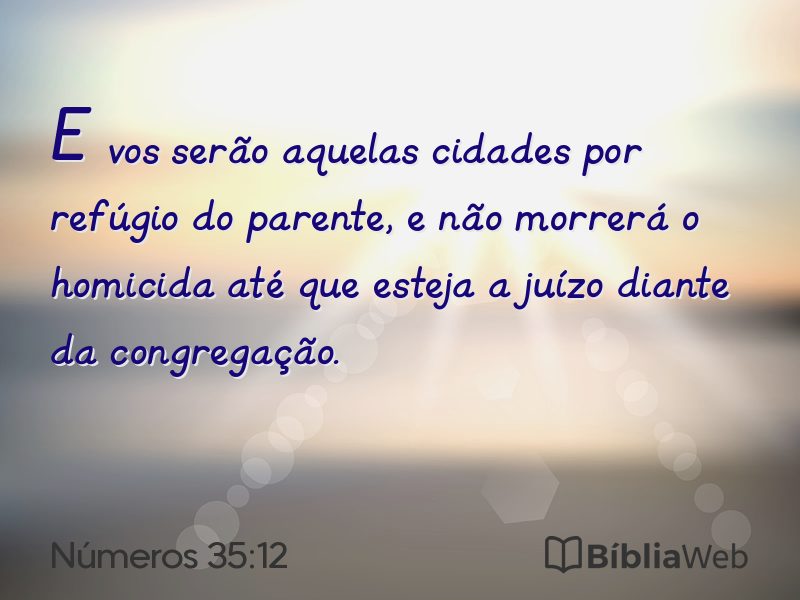 Números 35:12 em imagem para compartilhar