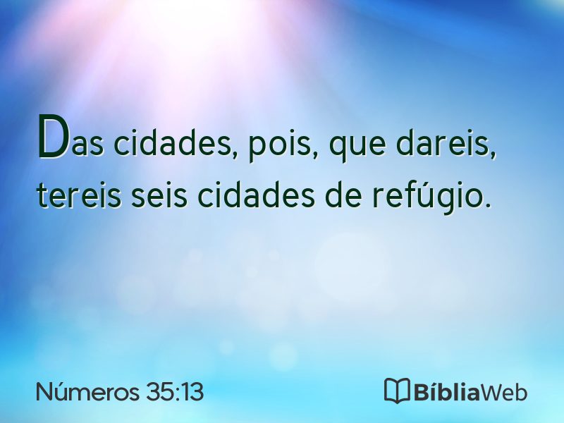 Números 35:13 em imagem para compartilhar
