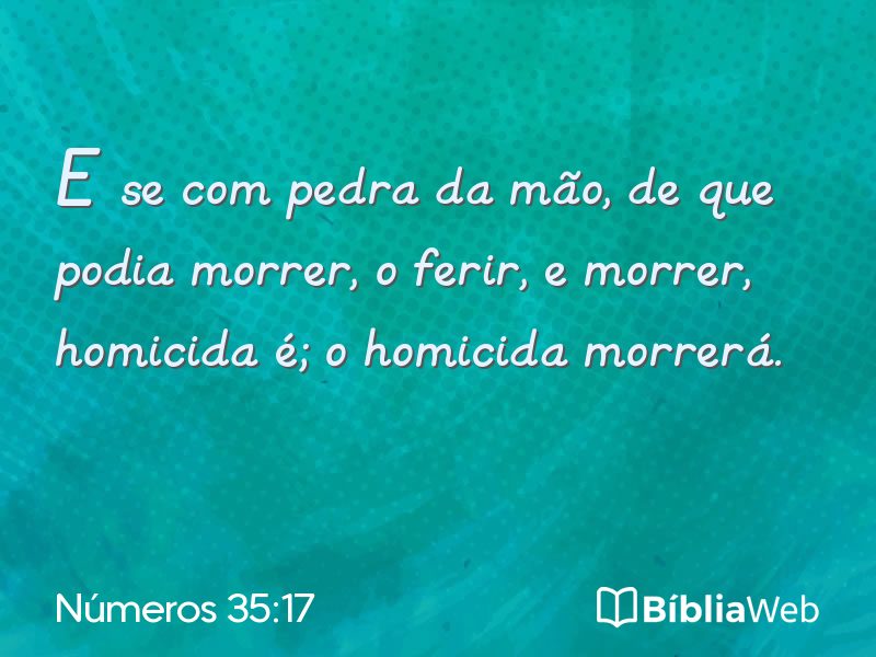 Números 35:17 em imagem para compartilhar
