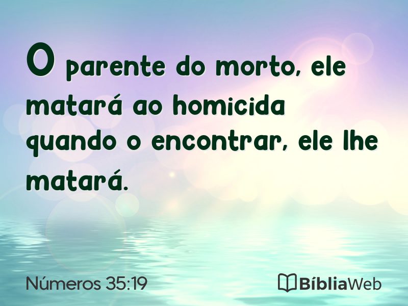 Números 35:19 em imagem para compartilhar
