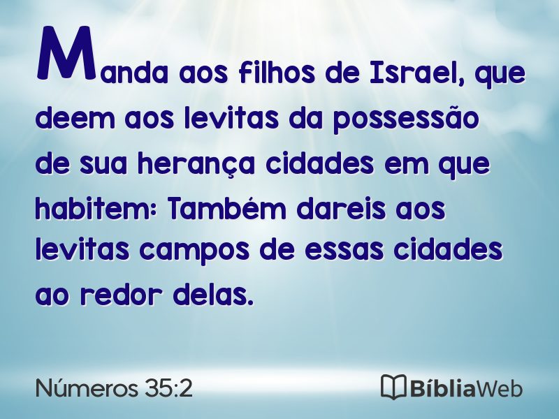 Números 35:2 em imagem para compartilhar