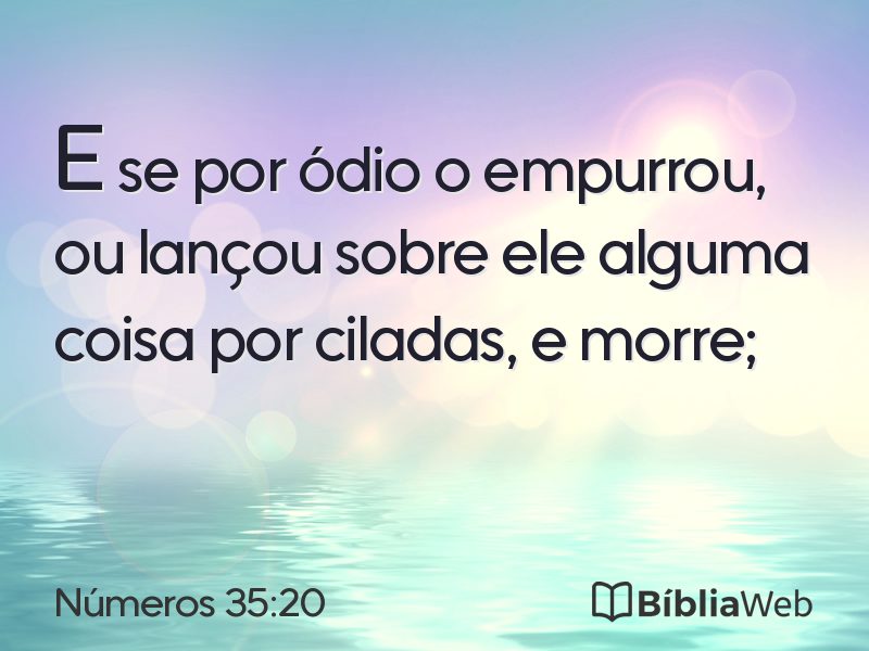 Números 35:20 em imagem para compartilhar