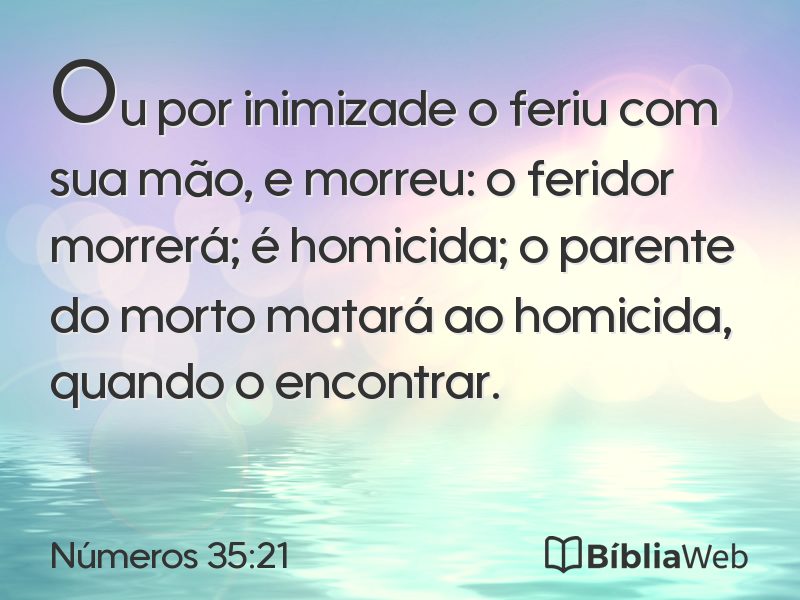Números 35:21 em imagem para compartilhar