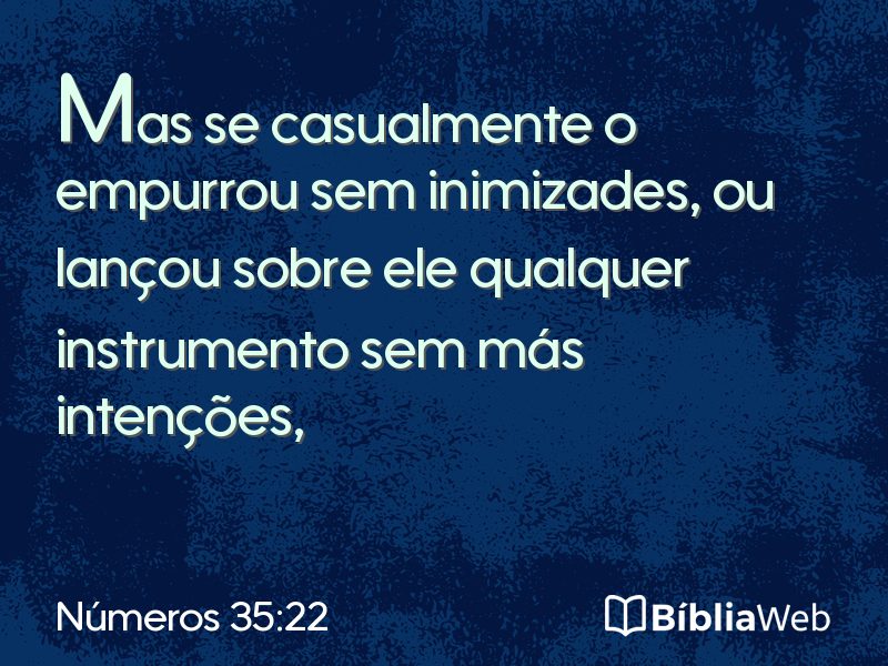 Números 35:22 em imagem para compartilhar
