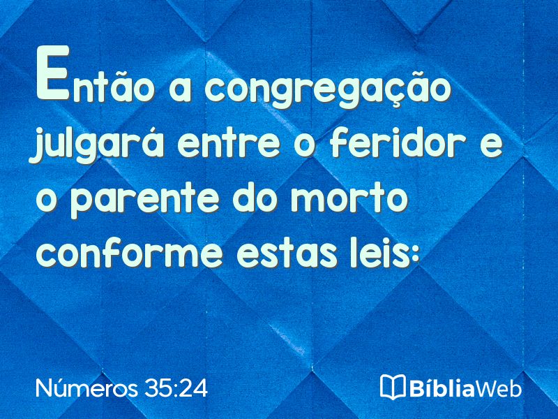 Números 35:24 em imagem para compartilhar