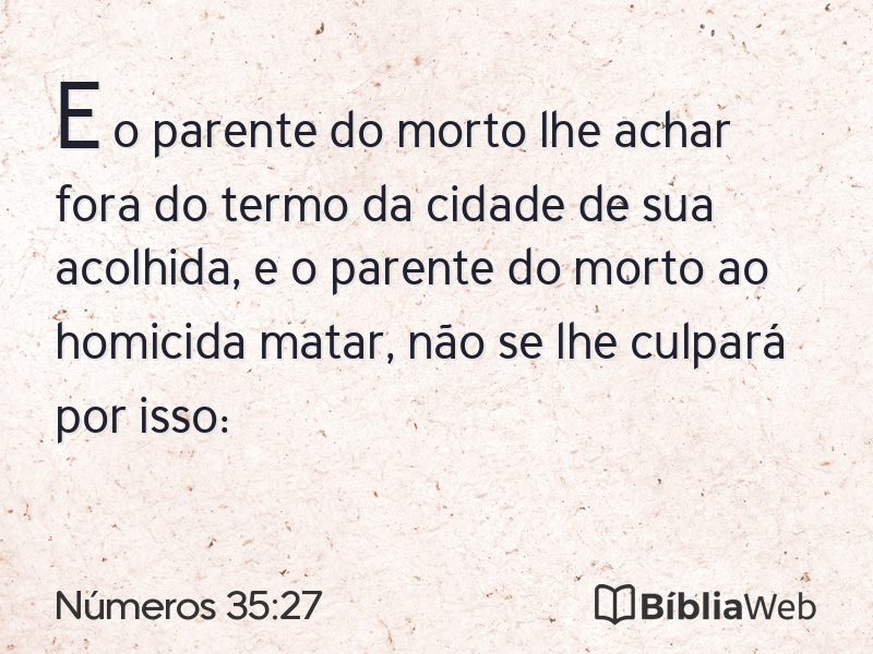 Números 35:27 em imagem para compartilhar