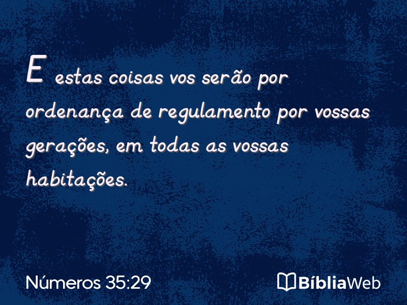 Números 35:29 em imagem para compartilhar