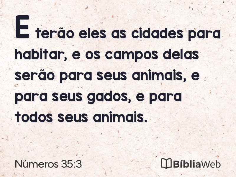 Números 35:3 em imagem para compartilhar