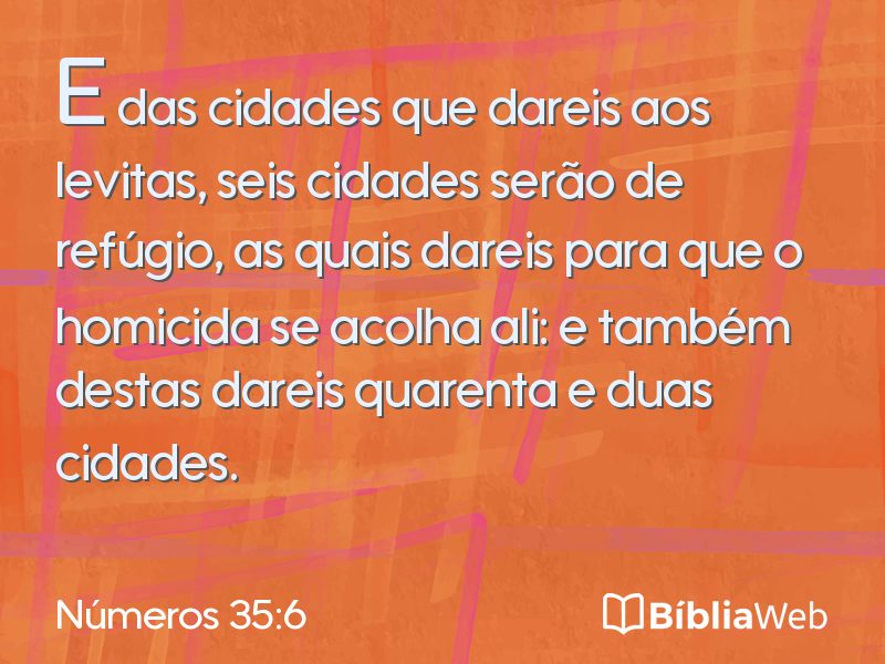 Números 35:6 em imagem para compartilhar