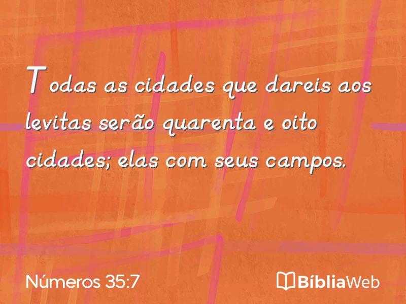 Números 35:7 em imagem para compartilhar