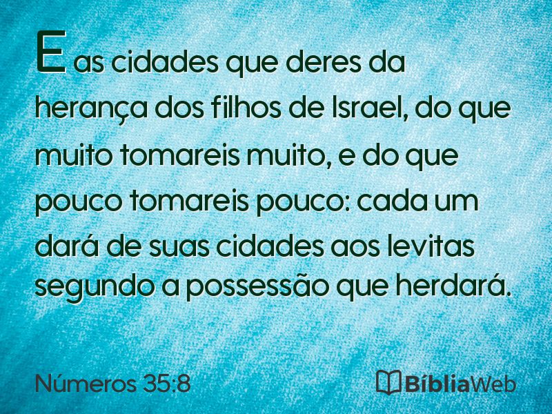 Números 35:8 em imagem para compartilhar