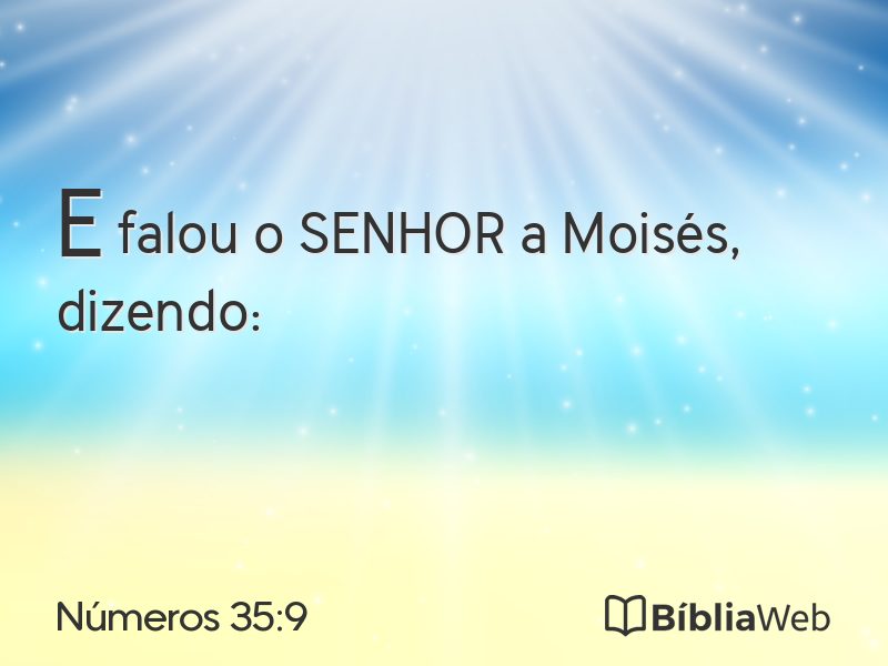 Números 35:9 em imagem para compartilhar