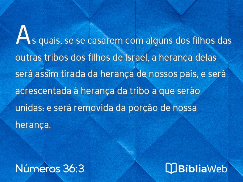 Números 36:3 em imagem para compartilhar
