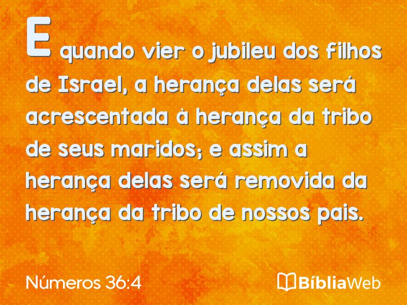 Números 36:4 em imagem para compartilhar