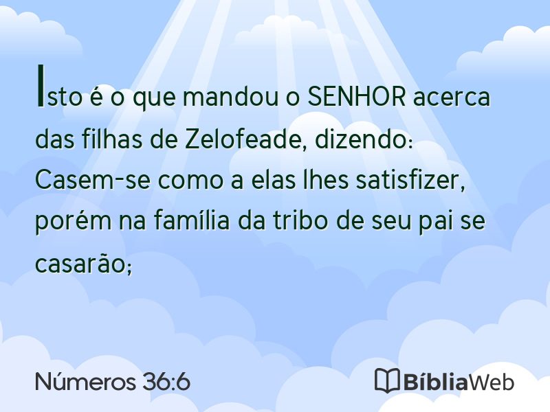 Números 36:6 em imagem para compartilhar