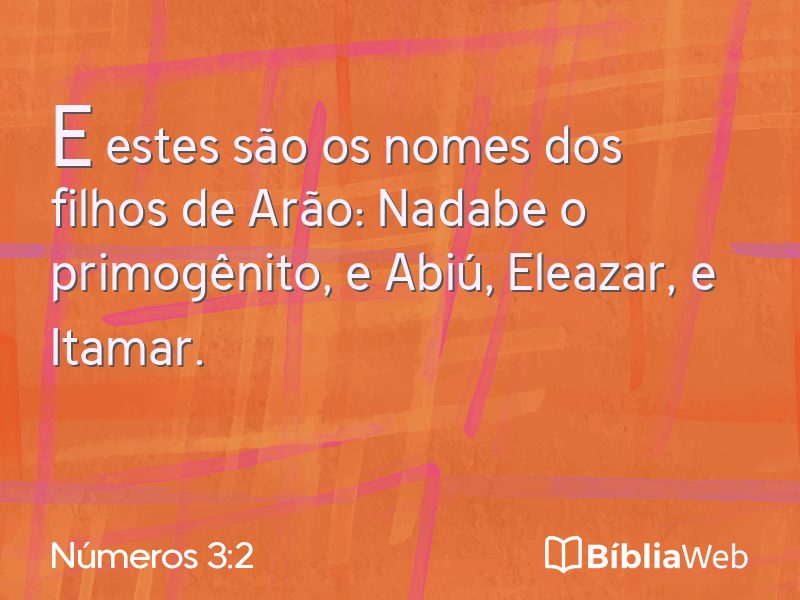 Números 3:2 em imagem para compartilhar