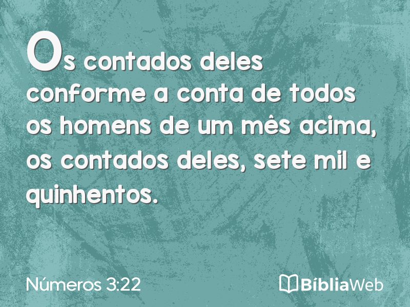 Números 3:22 em imagem para compartilhar