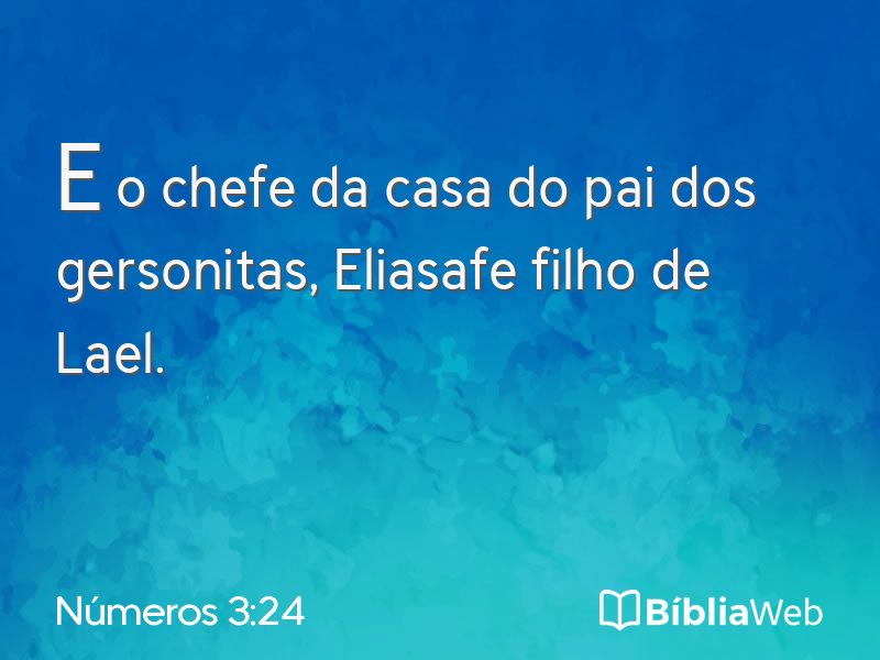 Números 3:24 em imagem para compartilhar