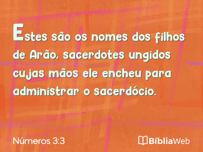 Números 3:3 em imagem para compartilhar