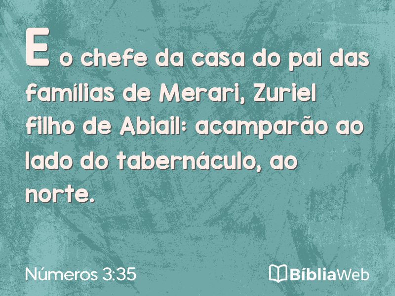 Números 3:35 em imagem para compartilhar