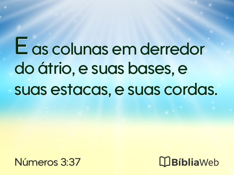 Números 3:37 em imagem para compartilhar