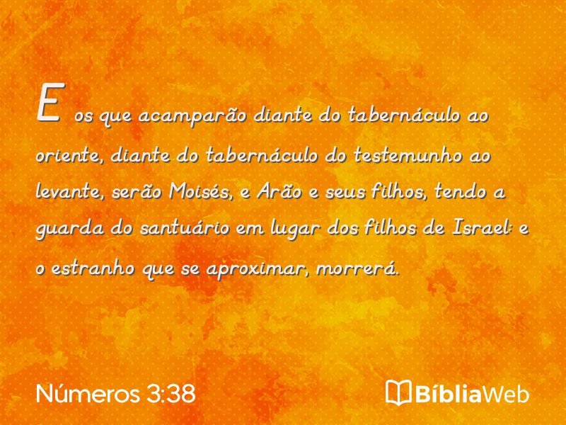 Números 3:38 em imagem para compartilhar