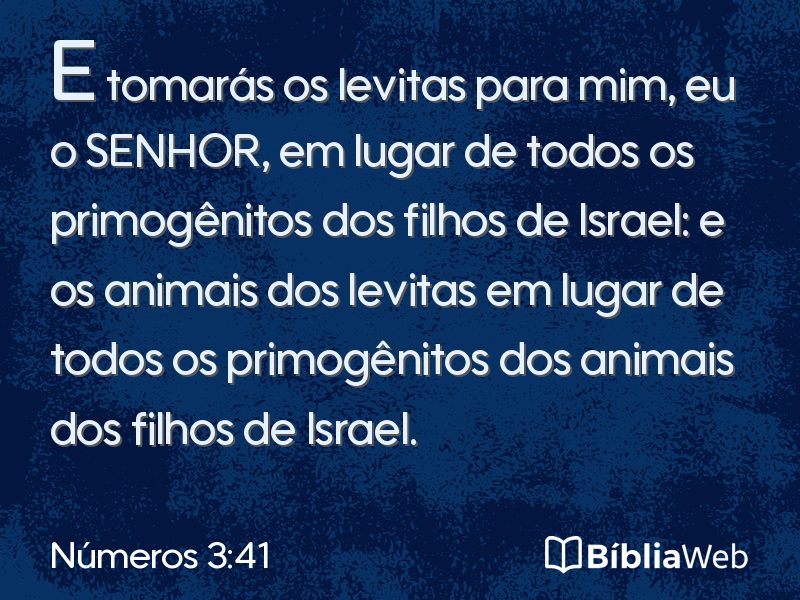Números 3:41 em imagem para compartilhar