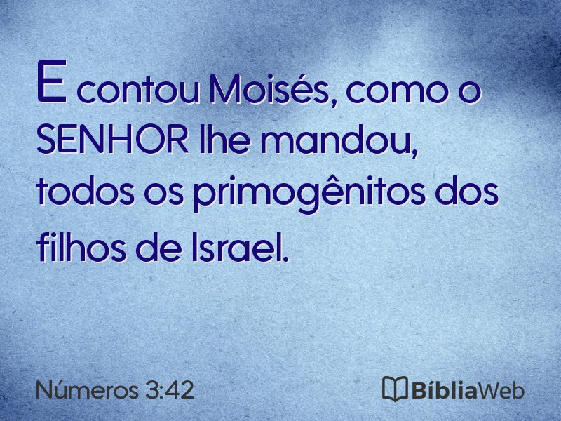 Números 3:42 em imagem para compartilhar