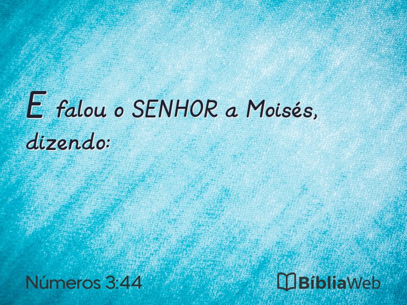 Números 3:44 em imagem para compartilhar