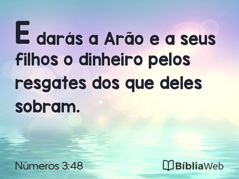 Números 3:48 em imagem para compartilhar